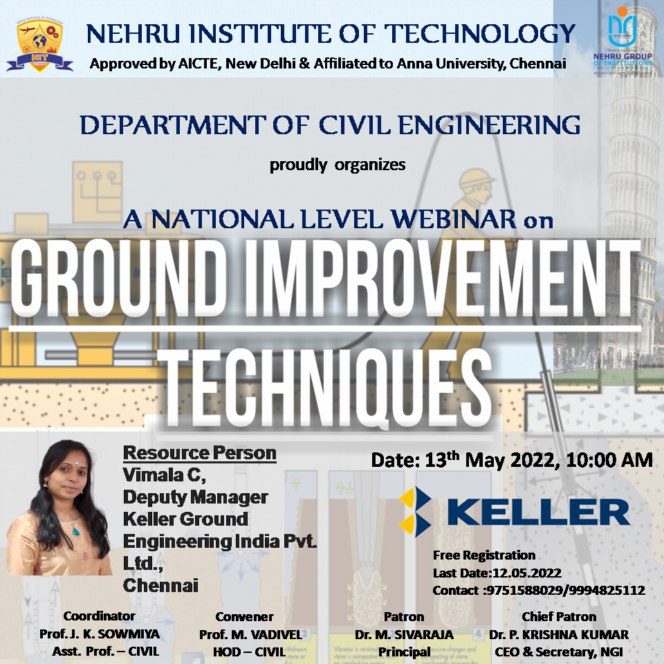 National Level Webinar on Ground Improvement Techniques 2022